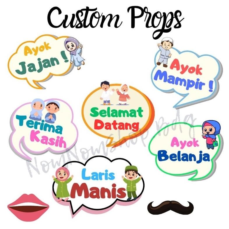 Custom Props Photo Booth Properti / Foto Props MARKET DAY READY dan Custom Nugi