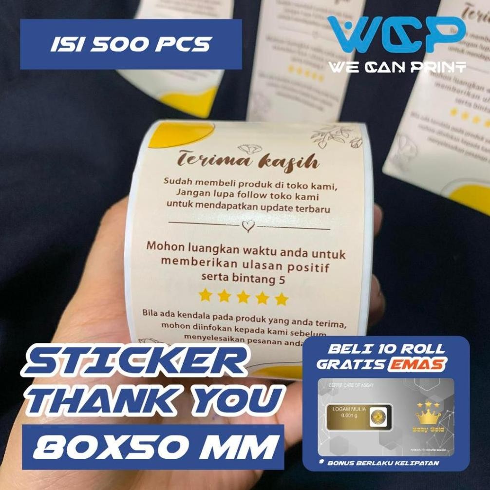 

Sticker Thank You / Label Terima Kasih / Stiker Ulasan Online Shop Nugi