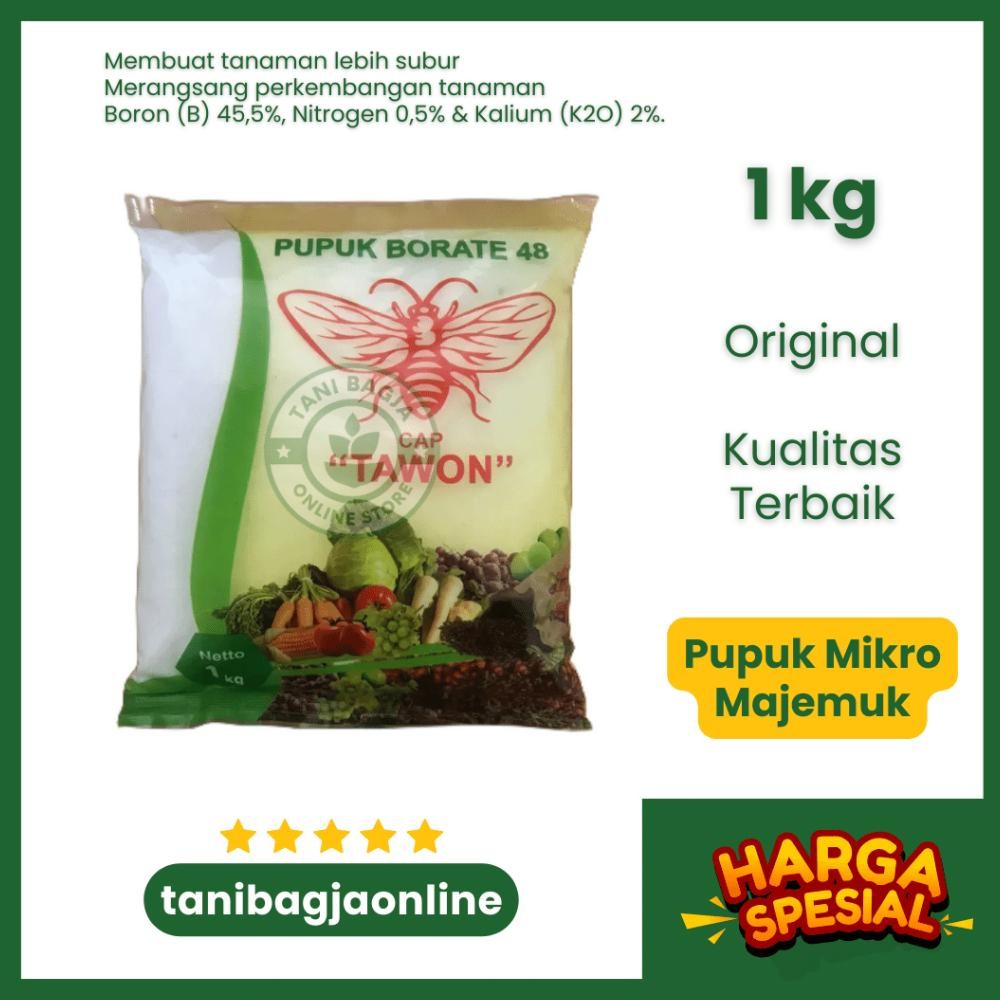 PUPUK BORATE 48 CAP TAWON 1KG | PUPUK TANAMAN | PUPUK BORON Nugi