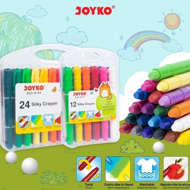 

Silky Crayon Halus Joyko SLC-A Warna Colors Nugi