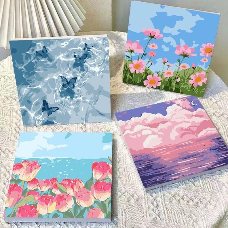 

With Frame / Paint by Number / DIY Canvas Acrylic Paint / Painting kit / Deco Colouring art Nugi