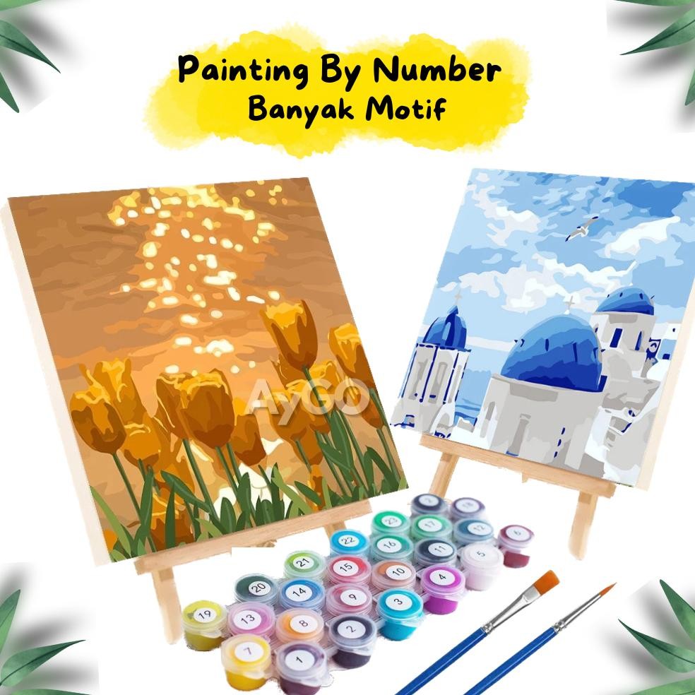 

PAINTING BY NUMBER / PAINTING BY NO / PAKET MELUKIS / PAINT BY NUMBER KIT / CANVAS Nugi