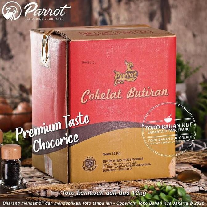 

Meses Parrot Gold 1Kg Meises Coklat Premium Chocorice Mesis