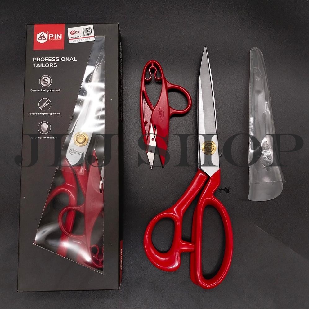 

gunting pin potong bahan kain (tailor) ukuran 9" (1094 MERAH) Nugi