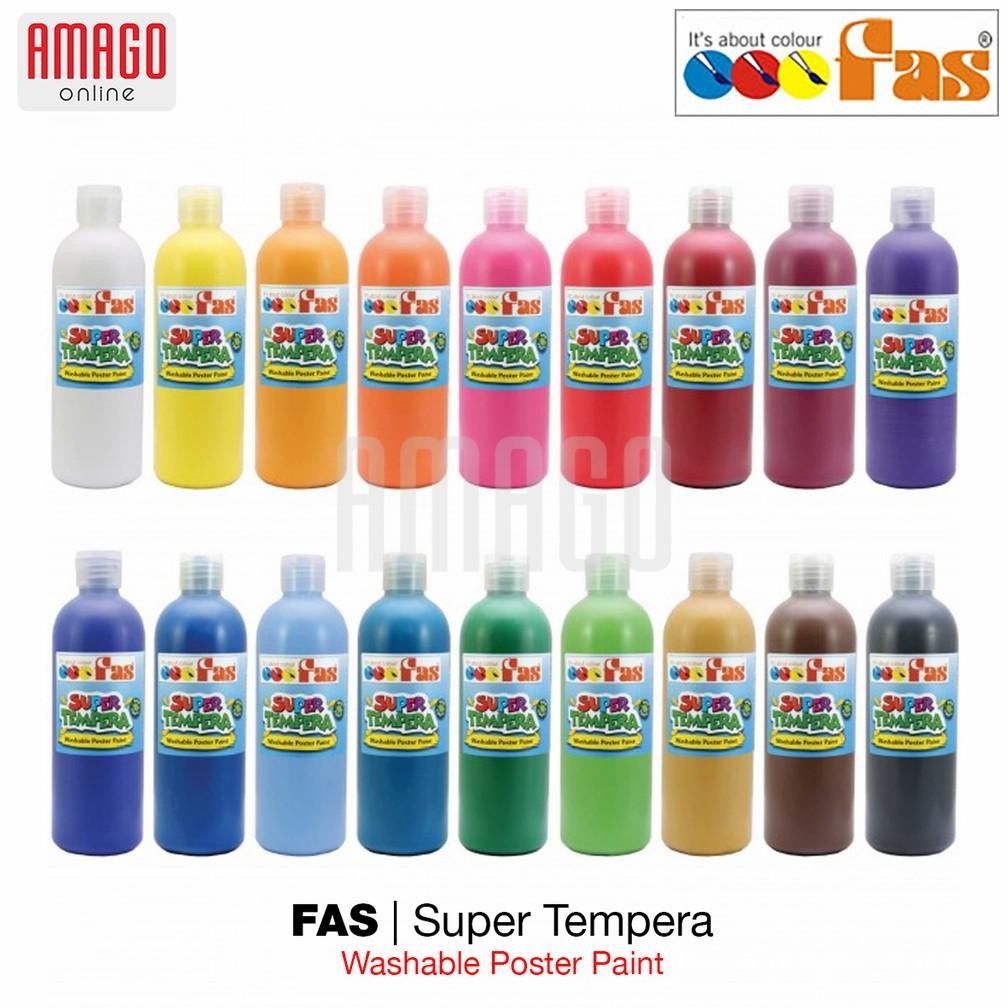 

Cat Poster Lukis FAS Super Tempera Washable Poster Paint - 500 ml - Satuan - Pilih Warna Nugi