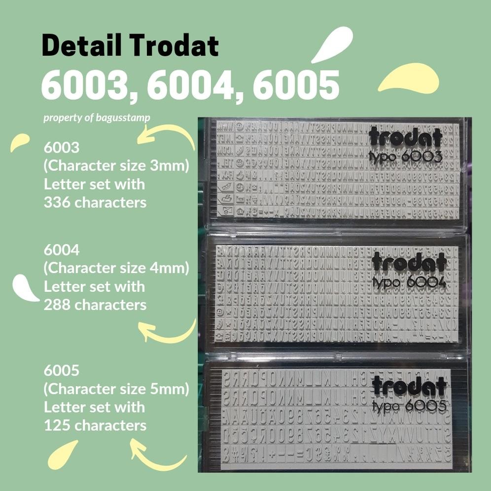 

Trodat Extra Rubber 6003 6004 6005 3mm 4mm 5mm ( Spare Part Typo 4911 4912 4913 ) Nugi