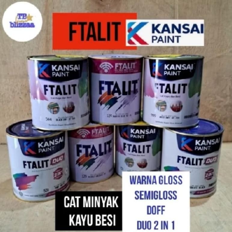 Ftalit 1kg Ftalit Gloss Duo Semi Gloss Ftalit Doff Ftalit White Doff Black Doff Kansai Paint Nugi