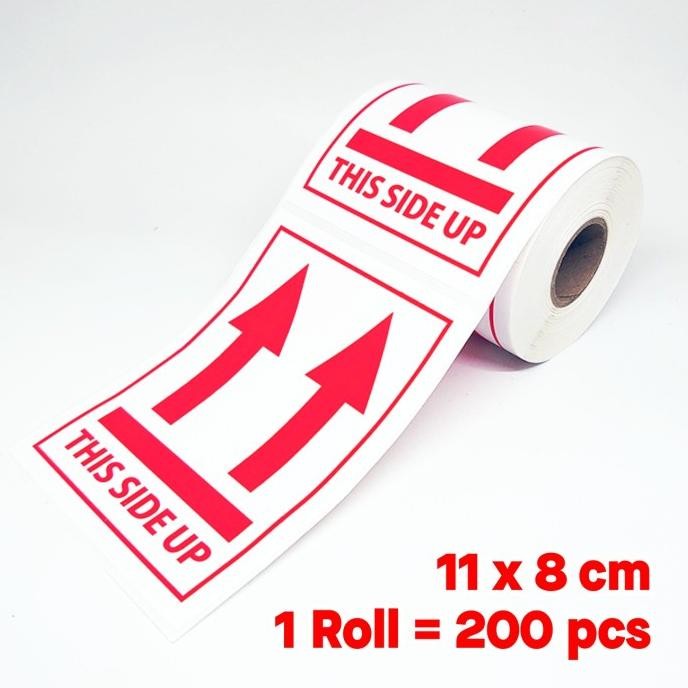 

Stiker This Side Up Sticker Label Pengiriman 11 x 8 cm (1 Roll / 200 pcs) Nugi