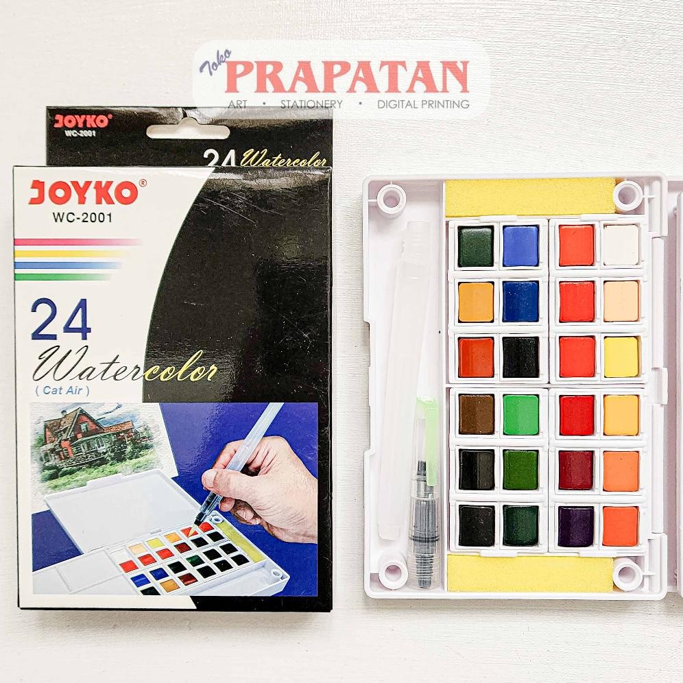 

Joyko Watercolor Set 12/24/48 Warna Dengan Kuas Nugi