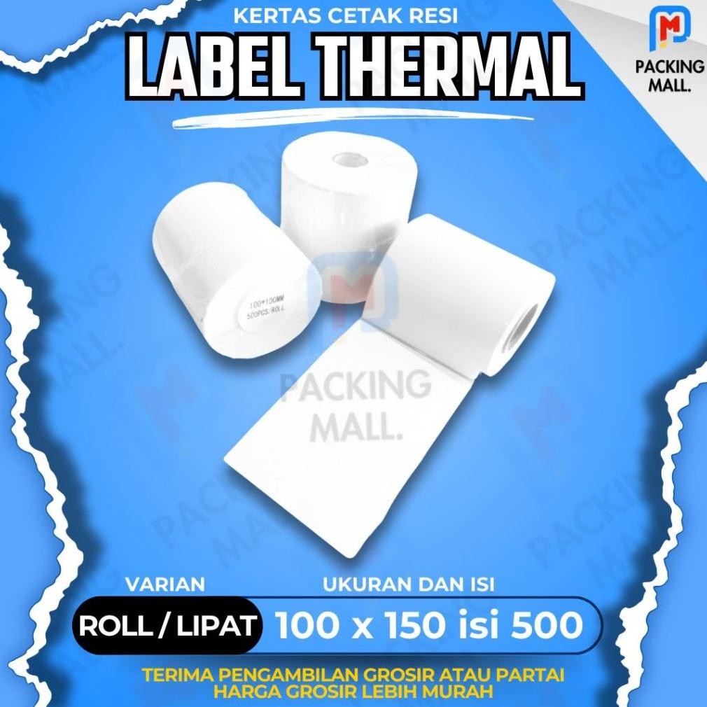 

Kertas Thermal / Label Thermal 100x150 Isi 500 Pcs / Thermal Resi / Kertas Thermal Resi / Label Thermal Harga Paling Murah Nugi