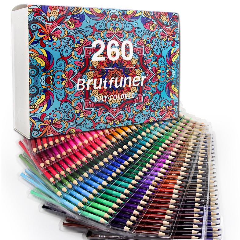 

260 Brutfuner Professional Oil Colored Pencil Wood Colored Pencils Drawing Nugi
