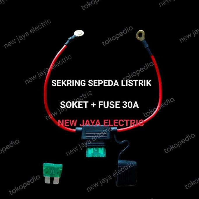 Baru Holder Sekring + Fuse Sepeda Listrik Dudukan Tempat Sekring Box Panel Fuse Holder