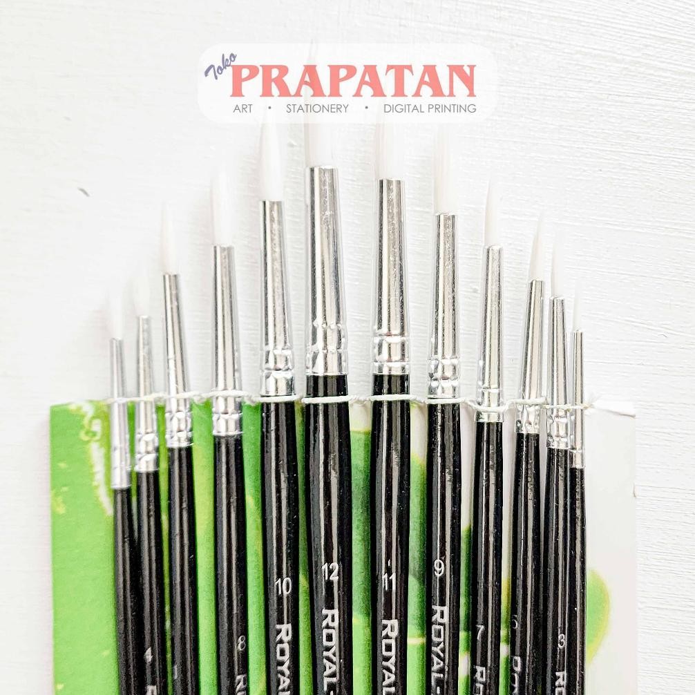 

Kuas Lukis Royal Art Set 12pcs U-70 | Paint Brush Set Nugi