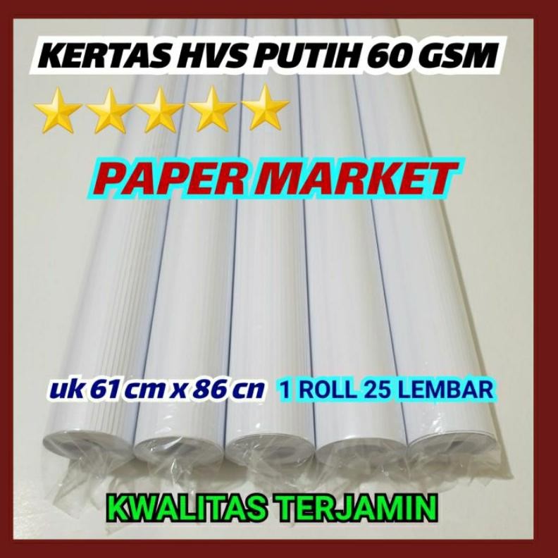 

Kertas Flipchart HVS Putih 61 CM X 86 CM 60 GSM 1ROLL 25 LEMBAR Nugi