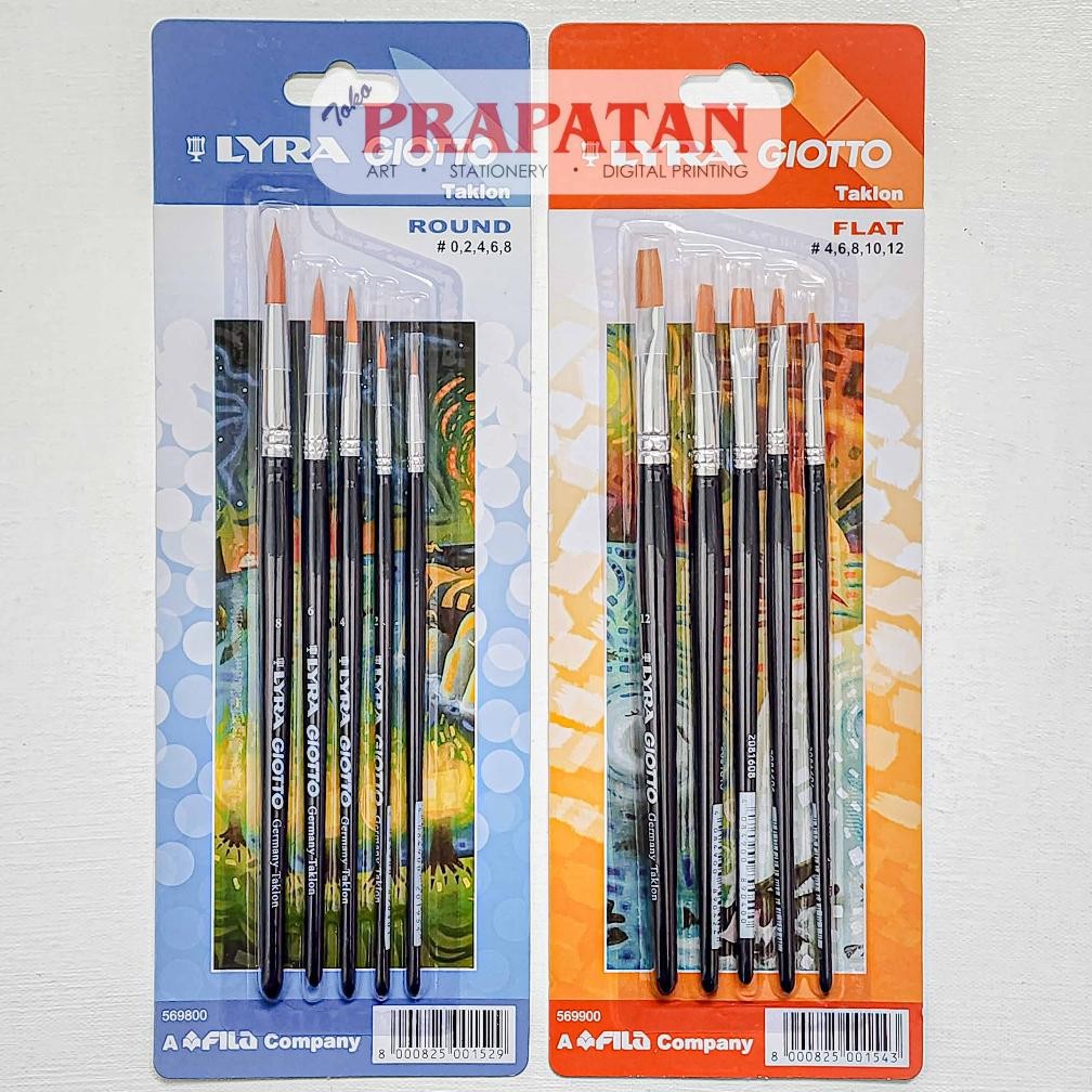 

Kuas Lukis Lyra Giotto Set Flat Round 5pcs | Paint Brush Set Nugi