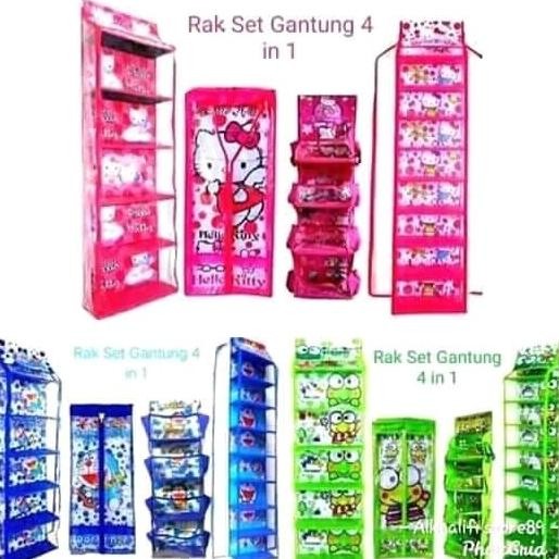 Rak Sepatu Gantung Set 4 In 1 Plastik Resleting Nugi