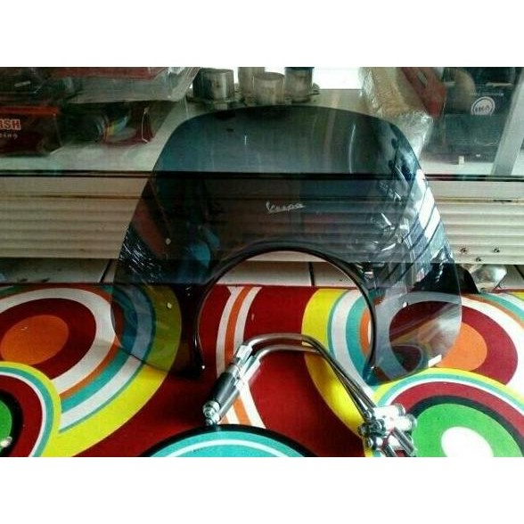 kaca windshil/visor asesoris vespa lx