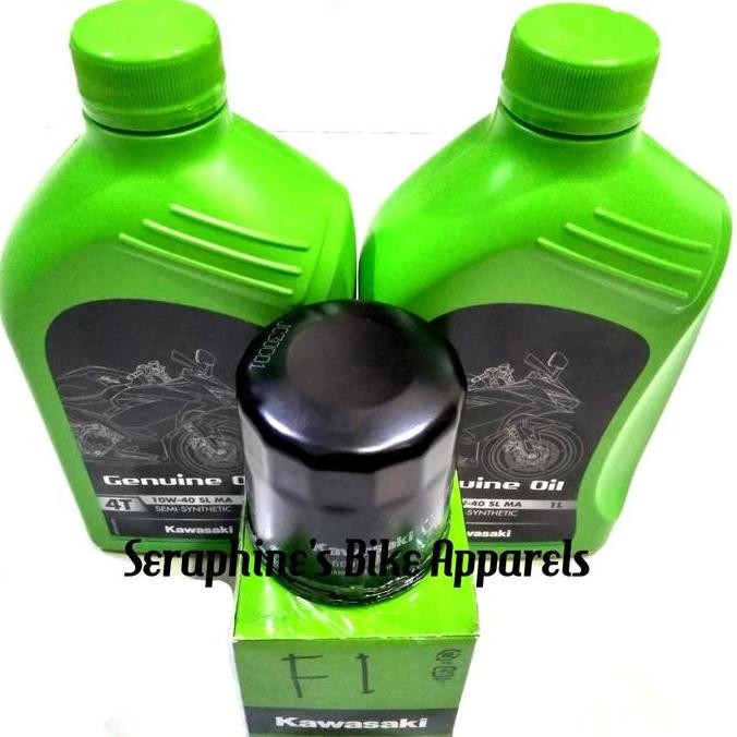 Paket Oli Kawasaki +Filter Oli Ninja 250Fi New Ninja Z250Fi Versys 250