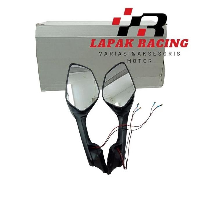 Spion Universal ZX 1 Spion Moge Plus Lampu Sen Led ZX 10r RZ5 R15 Ninja 250 Ninja 150 CBR Dll