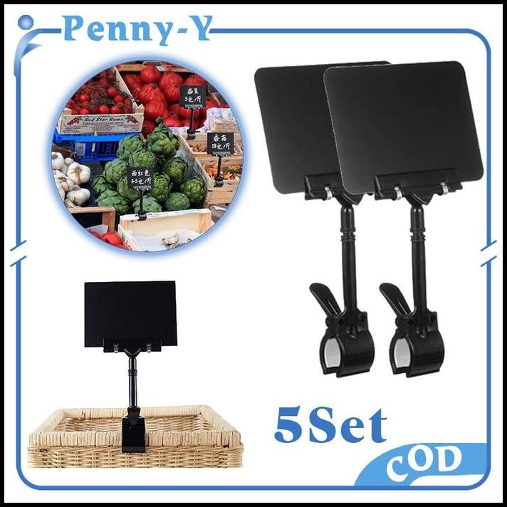 

5pcs Jepitan Harga Price Tag Dengan Mini Chalkboard jepit harga
