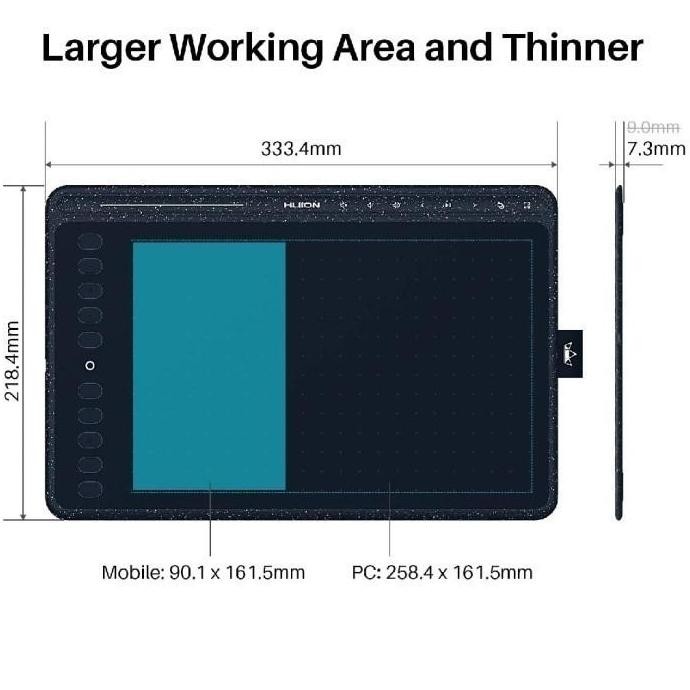 Promo Huion Hs611 Pen Tablet Digital Drawing Design, Alternatif Huion H640P Dan H950P