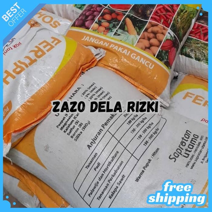 PUPUK FERTIPHOS PAK TANI 1 KG - PUPUK FOSFAT SP TSP FERTIPOS PHOSPATE BY ZAZODELARIZKI