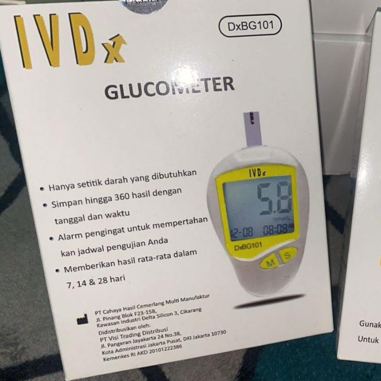 New // Alat Glucometer Tes Gula Darah Ivd // 100% Original