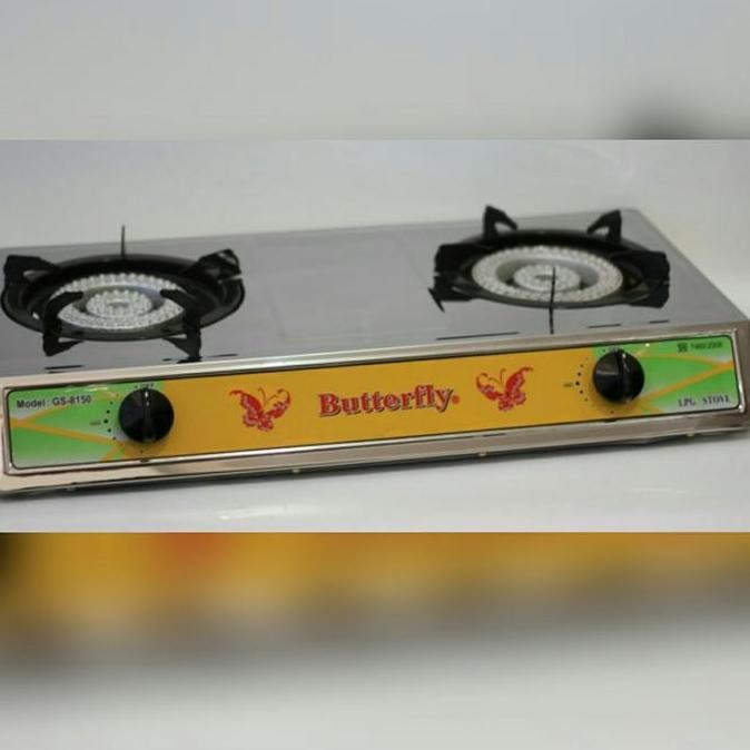 kompor gas 2 tungku stainless burner cor api besar