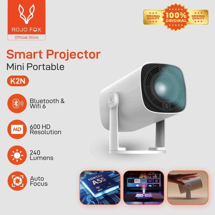 Gis Rojo Fox Mini Proyektor Portable Hp K2N Android 720P Hd Tv Infocus Led Smart Electronic Focus Pr