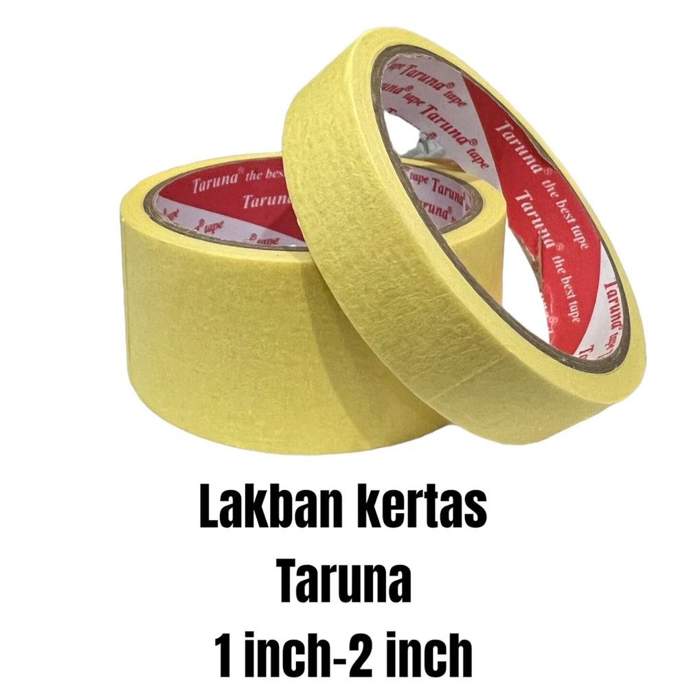 

Rd1- Lakban Kertas Taruna 1"Inch 2"Inch/Isolasi Kertas 12Yar