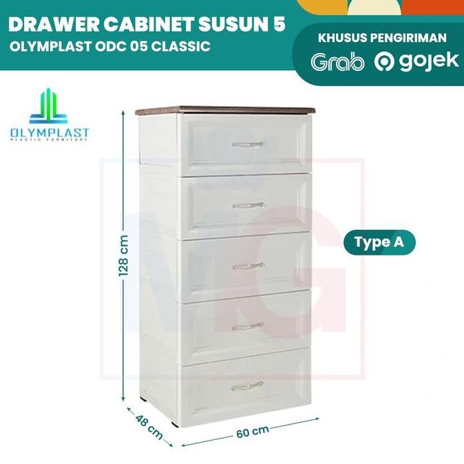 Laci Serbaguna Lemari Drawer 5 Susun Olymplast/ Odc Clasic Type A [Gosend]
