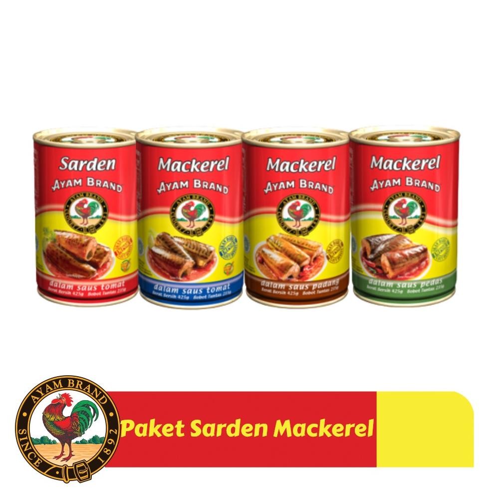 

NO_MORE Ayam Brand - Paket Sarden Mackerel Kaleng Bulat 425gr