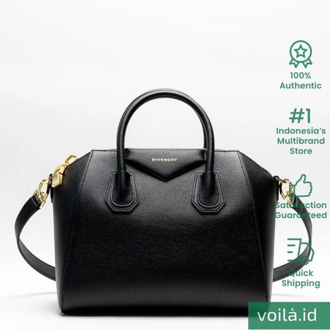 Voilaid Givenchy Small Antigona Grained Leather Bag Black Ghw