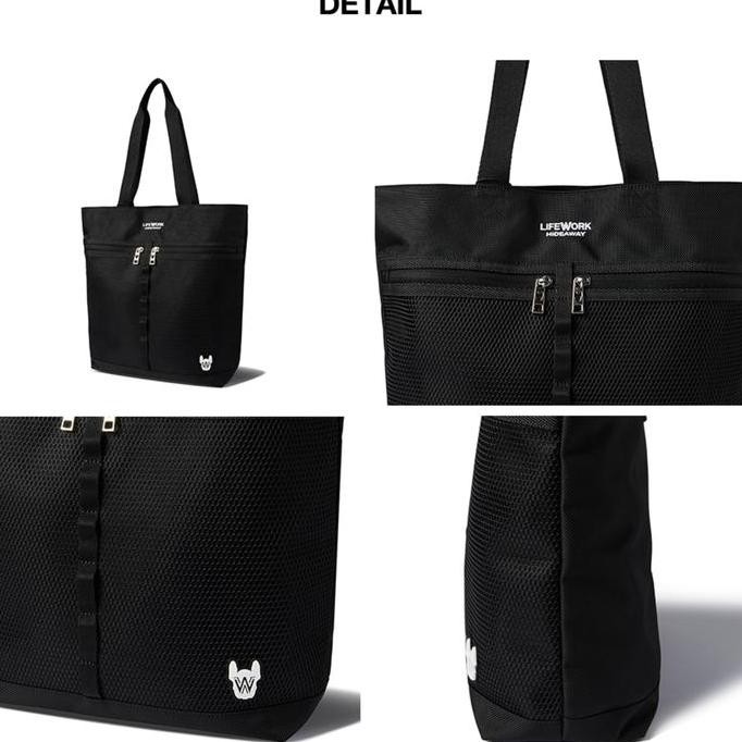 Lifework Radok Waffen Mesh Tote Bag Black Authentic