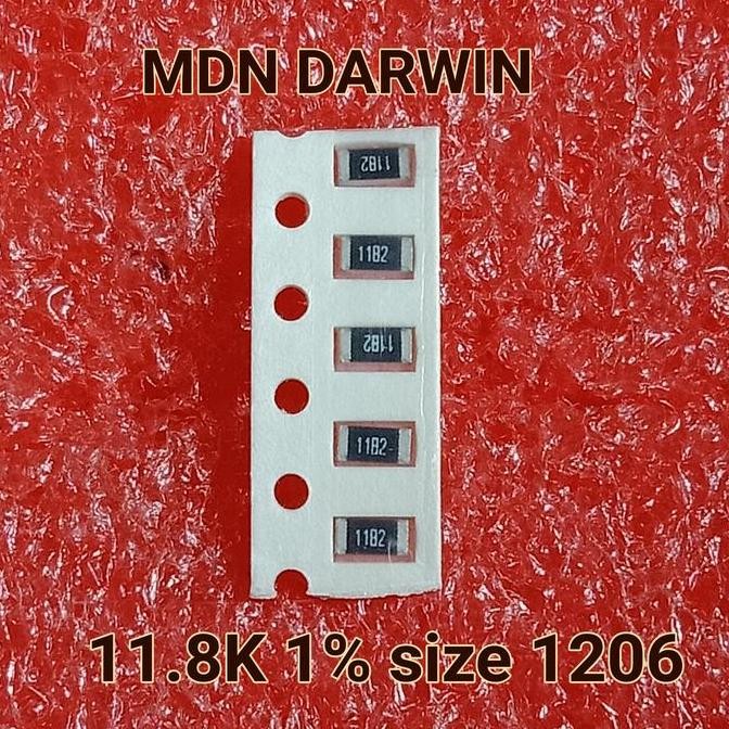 Produk Unggulan] Resistor 11,8K 11K8 1% size 1206