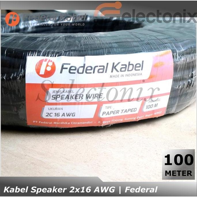 Kabel Speaker 2 Konduktor [2X14] [2X16] [2X18] Awg | Federal Kabel [100M]