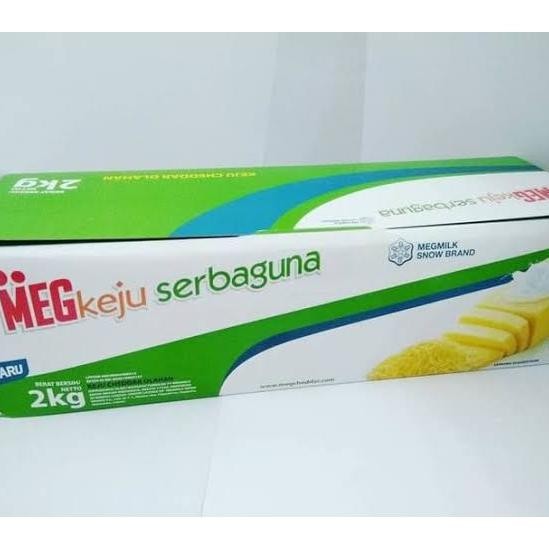 

Keju Meg Cheddar Hijau Serbaguna 8X2Kg Gosend Only