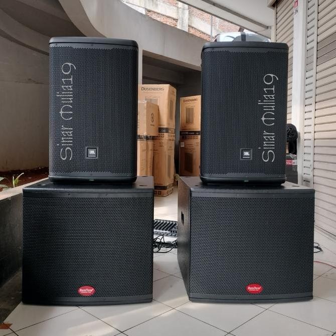 PAKET SOUND SYSTEM SPEAKER AKTIF JBL EON715 SUBWOOFER AKTIF 18 INCH BARETONE SW18 ORIGINAL ORIGINAL 