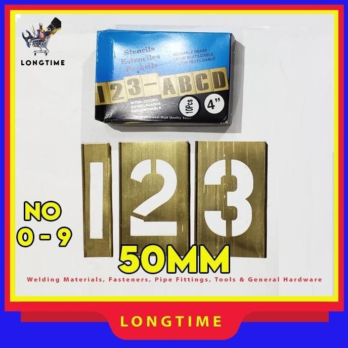 

BRASS STENCIL NUMBER 50MM STENSIL ANGKA 0-9 KUNINGAN 2 INCH INTERLOCKING STENCILS FIGURE 10PCS 50 MM - IMPA 613157 ORIGINAL DAN TERPERCAYA