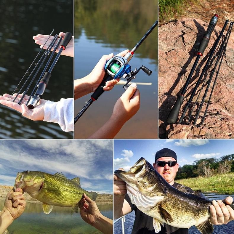 Sougayilang 10-20LB Joran Pancing 5/6 Bagian 180cm 210cm Spinning Casting Joran BC