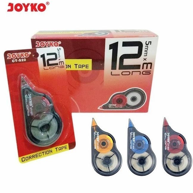 

Correction Tape Tipex Kertas Roll Joyko Ct522 1 Lusin Isi 12 Pcs