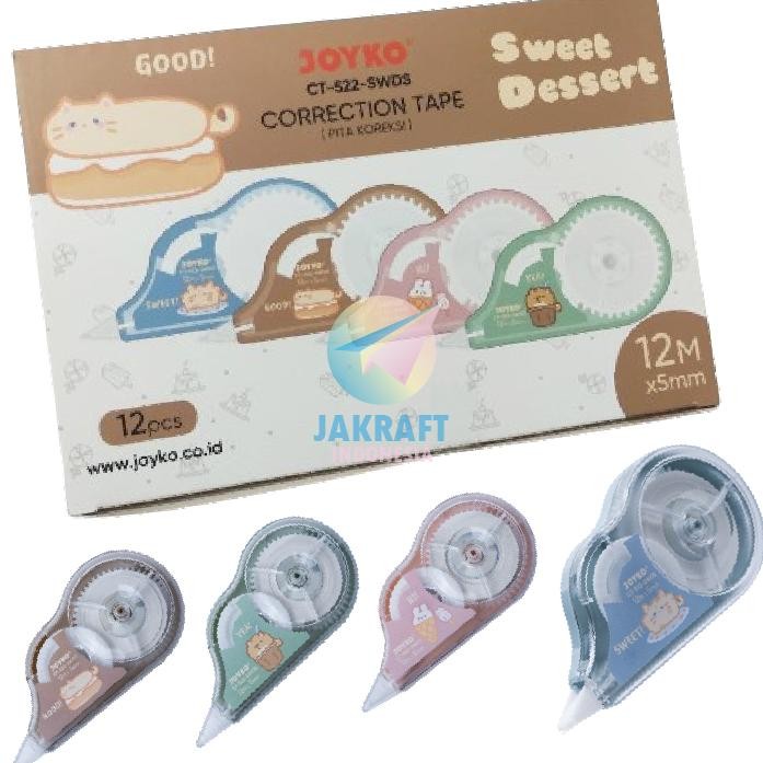 

Lusin Tipex Correction Pen Tape Kertas 12M Joyko Ct522 Swds