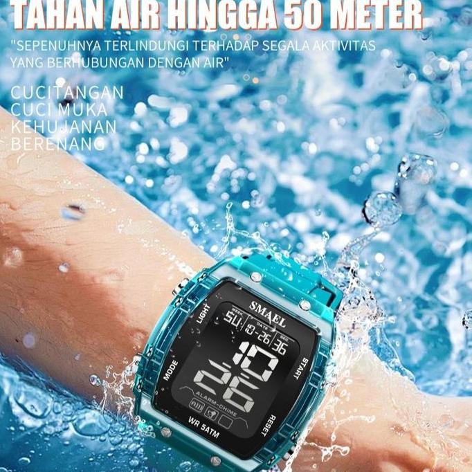 Jam Tangan Sport Digital Pria Wanita Merk Smael 8108