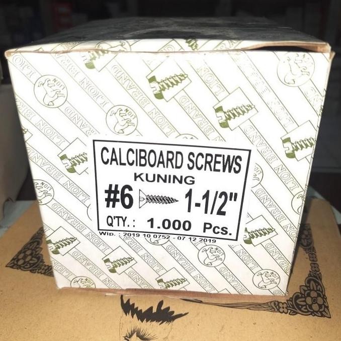 Sekrup Grc Kuning 6 X 1 Skrup Plafon 6 X 1-1/2 6X1.5 Taping Sunray