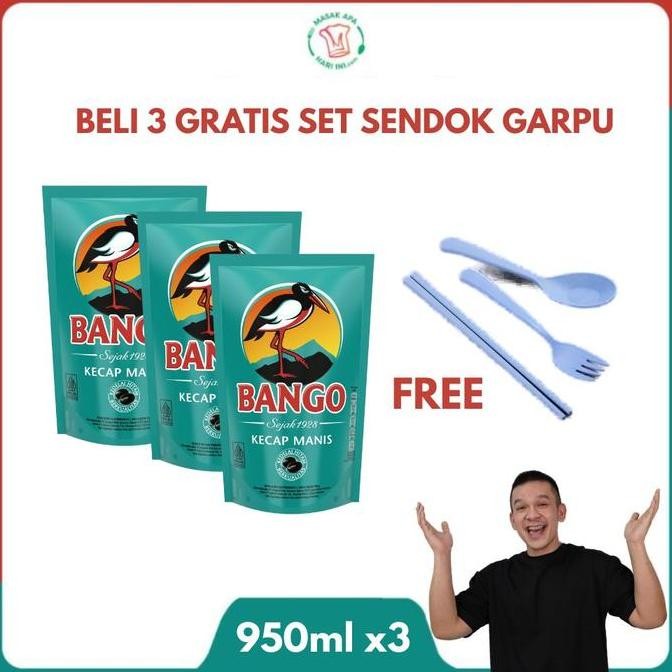 

Promo Bango Kecap Manis Pouch 950g Paket 3 Gratis Sendok Garpu Set Exclusive
