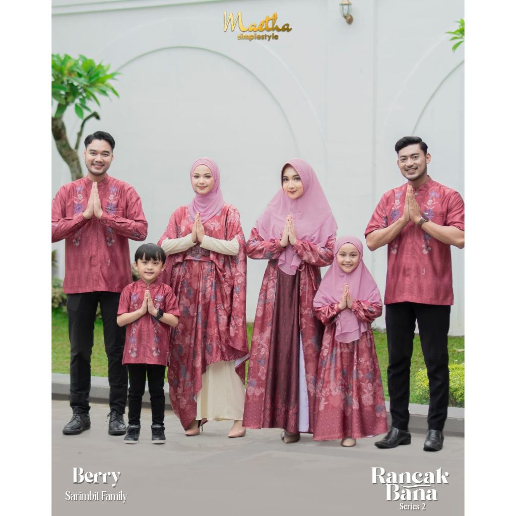Bsh Maetha - Sarimbit Keluarga Lebaran / Family Set Raya / Gamis Koko Couple / Rancak Bana Series 2 
