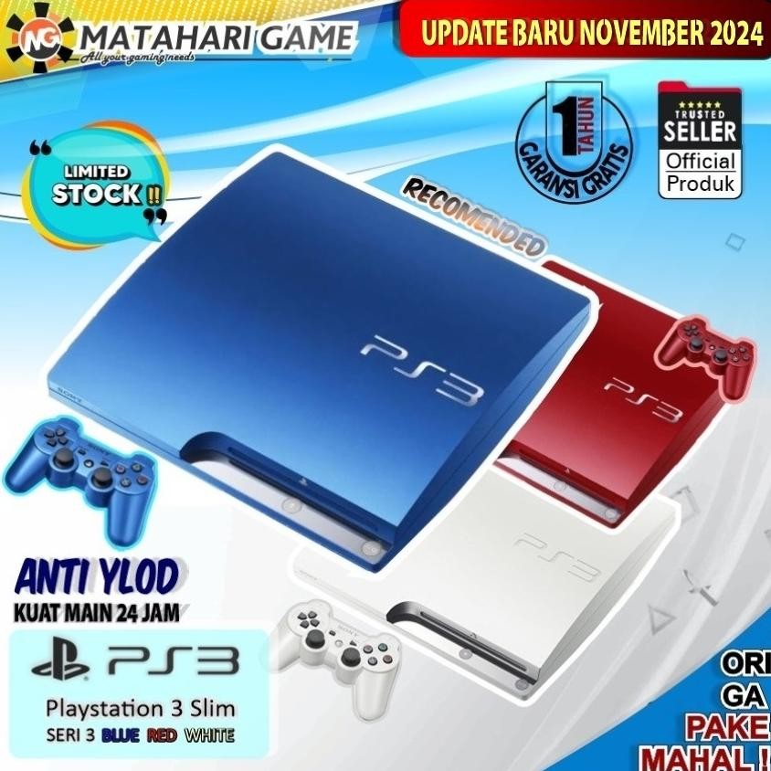 PS3 SLIM SERI 30 / SONY PLAYSTATION 3 SLIM SERI 30 ASLI SONY CFW /VOID aSt