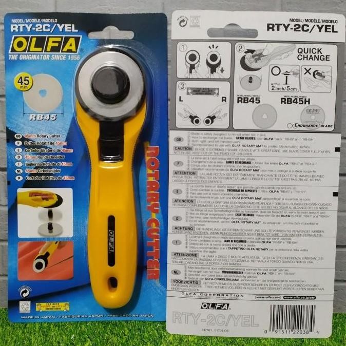 

Terbaru! Olfa Rty 2C Yel Rotary Cutter 45Mm Rty-2/C Yellow
