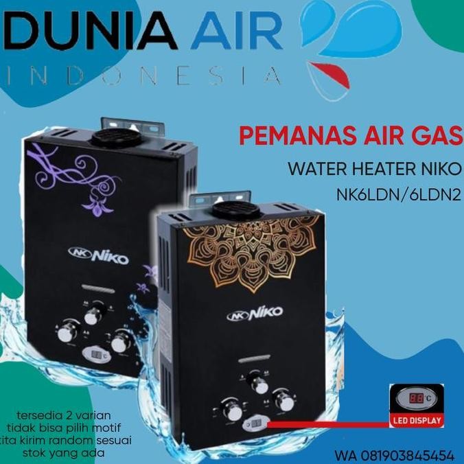 Water Heater Gas Merk Niko Nk6Ld High Quality