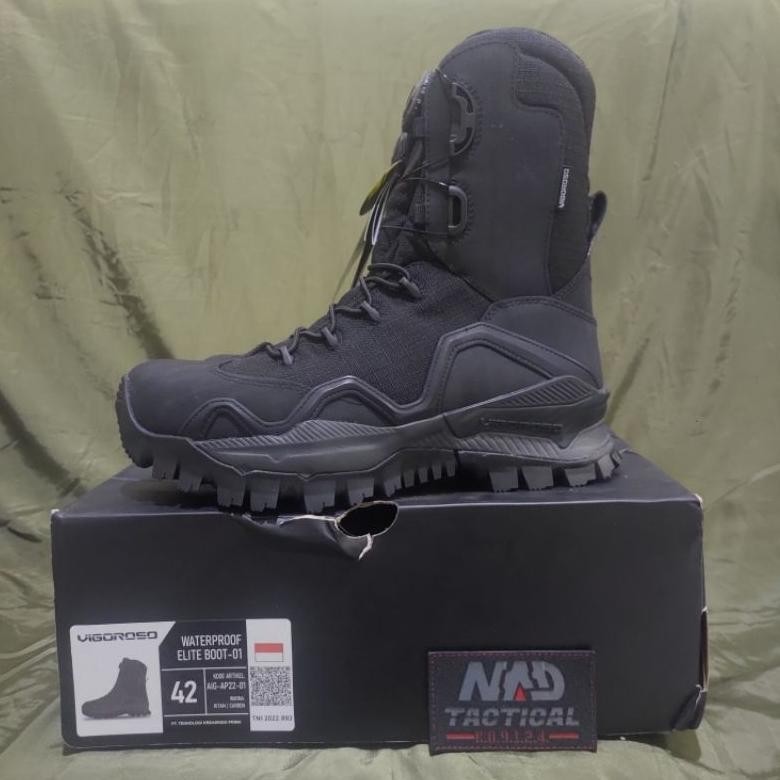 Sepatu VIGOROSO Elite Carbon/hitam Jatah SATGAS Kopassus